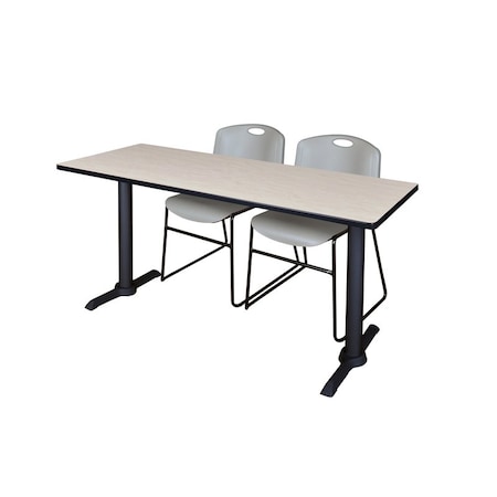Cain Rectangle Tables > Training Tables > Cain Training Table & Chair Sets, 60 W, 24 L, 29 H, Maple MTRCT6024PL44GY